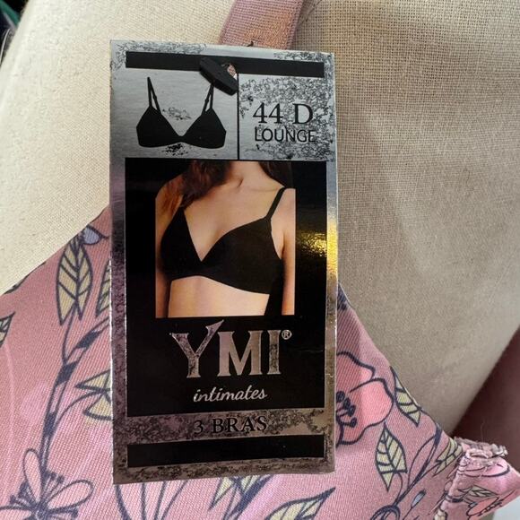 YMI Intimates 44D Pink Floral Wireless Lounge Bra Plus Size NWT - Picture 7 of 8